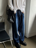 Blue Black Wide Denim