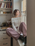 Rolly Tie Off Shoulder Long Sleeve Tee