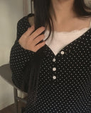 Tamo Back Star Star Color Matching Knit Pants