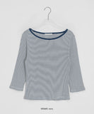 Chiha color matching stripe long sleeve tee