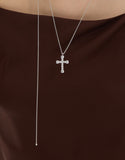 Essence Silver (W) Moissanite The Cross Necklace