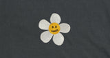 Flower Smile Logo Embroidery Pigment Short Sleeve T-shirt
