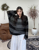 Rical Stripe Mesh Knit
