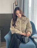 [Real Rabbit] Kerot Collar Short Fur Jacket
