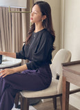 Jay Round Satin Blouse