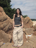 Haeran Two-Buckle Big Cargo Pocket Wide Pants