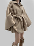 Wool 10%) Gota Cape Half Coat