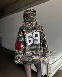 Roho Numbering Patch Overfit Hooded Zip-Up