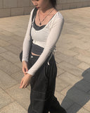 Linda Color Layered Sleeveless T-shirt Set