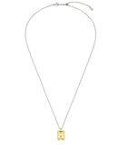 Volume Square Silver (C) H BAR Necklace M
