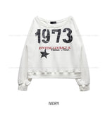 Benki Vintage One-Shoulder Sweatshirt