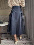 Fayle Denim Pleated Skirt