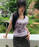 Cheritz Flower Short Sleeve T-shirt