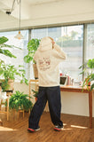 Winter Hoooly Embroidery Brushed Hood