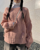 Ari lip neck loose fit knit