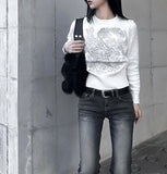 silver embroidered knit