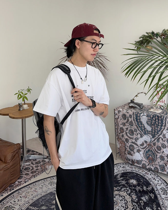 【SATIIIZ】Postes short sleeve t-shirt Postes short sleeve t-shirt - satiiiz