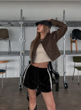 Pay corduroy line shorts