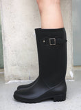 Lonchi Buckle Long Rain Boots