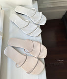 Visella Double Cubic Strap Slippers