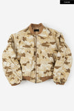 Camo edge quilted crop jumper