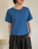 [BAONHAUS] Hyeongo Ribbed Crop Short Sleeve Tee