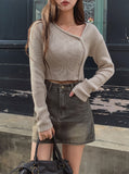 Hari unbalanced crop knit