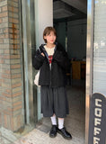 [Unisex] Kalten Check Color Matching Hood Coat Jacket