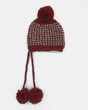 Woolly Vintage Nordic Drop Knit Beanie Hat
