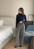 Anvel Belloa Corduroy Pintuck Wide Pants