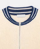 [unisex] Renso Stadium Knit Zip-up Cardigan