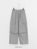 Key Dance Nylon Parachute Banding Cargo Wide Pants
