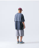 Side Cut-off Pigment Half Pants