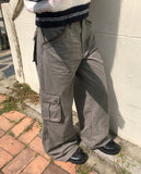 [MADE] Inkoo Color Matching Pocket Cargo Wide Long Pants