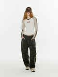 W Track Line V-Neck Long Sleeve