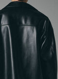 Fox Leather Overfit Single Jacket