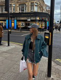 (UNISEX) Raper Leather Balloon Jacket