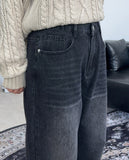Harpin Wide Banding Denim Pants