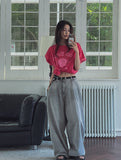 Flower Pigment Oversized Fit Short Sleeve