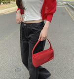 Rustling Waterproof Material Point Color Mini Shoulder Bag