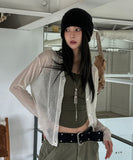 [U-BASIC] Sijeu See-Through Summer Knit Cardigan