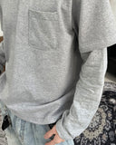 Tia Pocket Layered Long Sleeve Tee