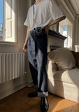 Minimal Deep Pintuck Denim