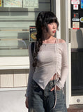 Number Washing Wide Denim Pants