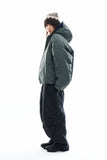 Easy cap hood nylon padded jumper
