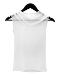 See-through cowl neck hood sleeveless