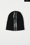 Track stripe short beanie