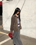 [Quilted lining] Corn Collar Two-Way Blouson Jacket