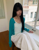 Nobis Ribbed Crop Cardigan