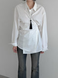 Robelli Two-Way Wrap Cotton Shirt